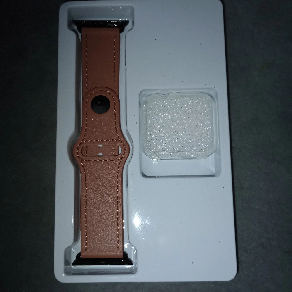 New Tan Leather Smartwatch Band